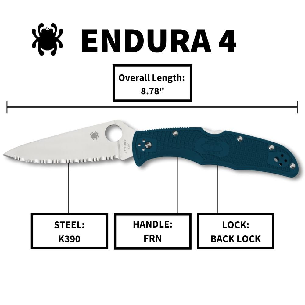 Endura 4 Lightweight K390 - Mango: FRN* Acero: K390 Microclean - Filo: SpyderEdge