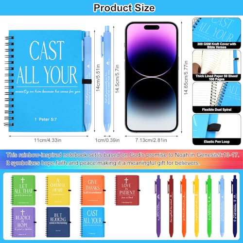 Stylos chrétiens et carnets à spirales multicolores de qualité supérieure - 2