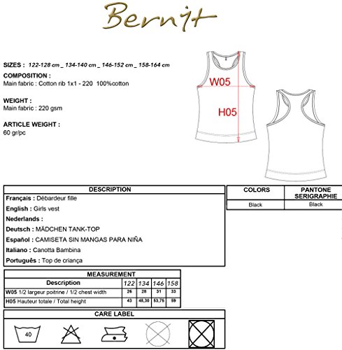 Canotta ragazza nera con motivo ginnastica 146-152...