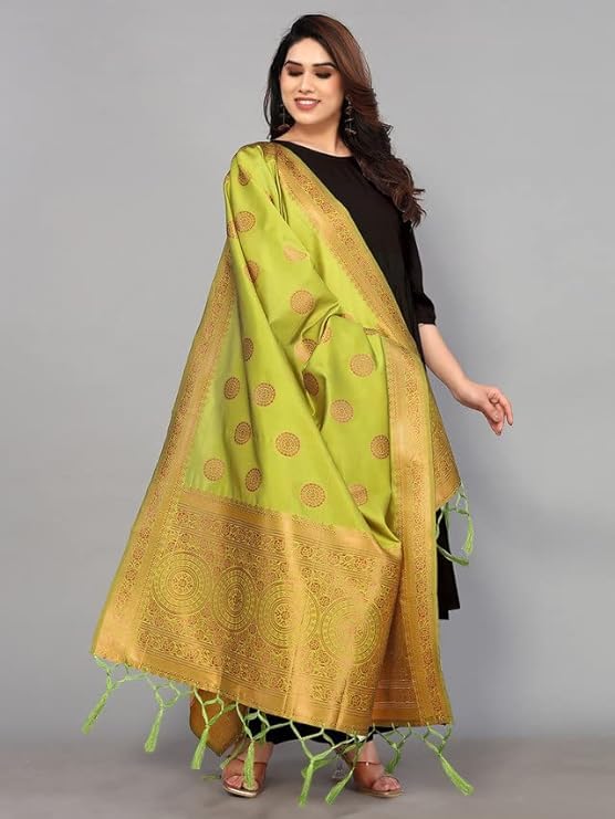 Women's Art Silk Printed & Tassel Traditional Dupatta4
