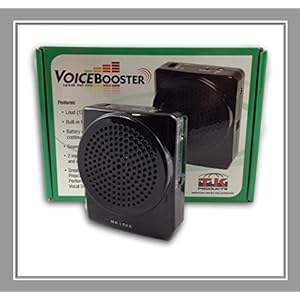 Voicebooster Speak Out Personal Voice Amplifier, Rechargeable Portable Speaker with Wired Microphone Headset for Classroom Teachers, Tour Guide, Presentations – 12watt Power Amplifier – MR1505