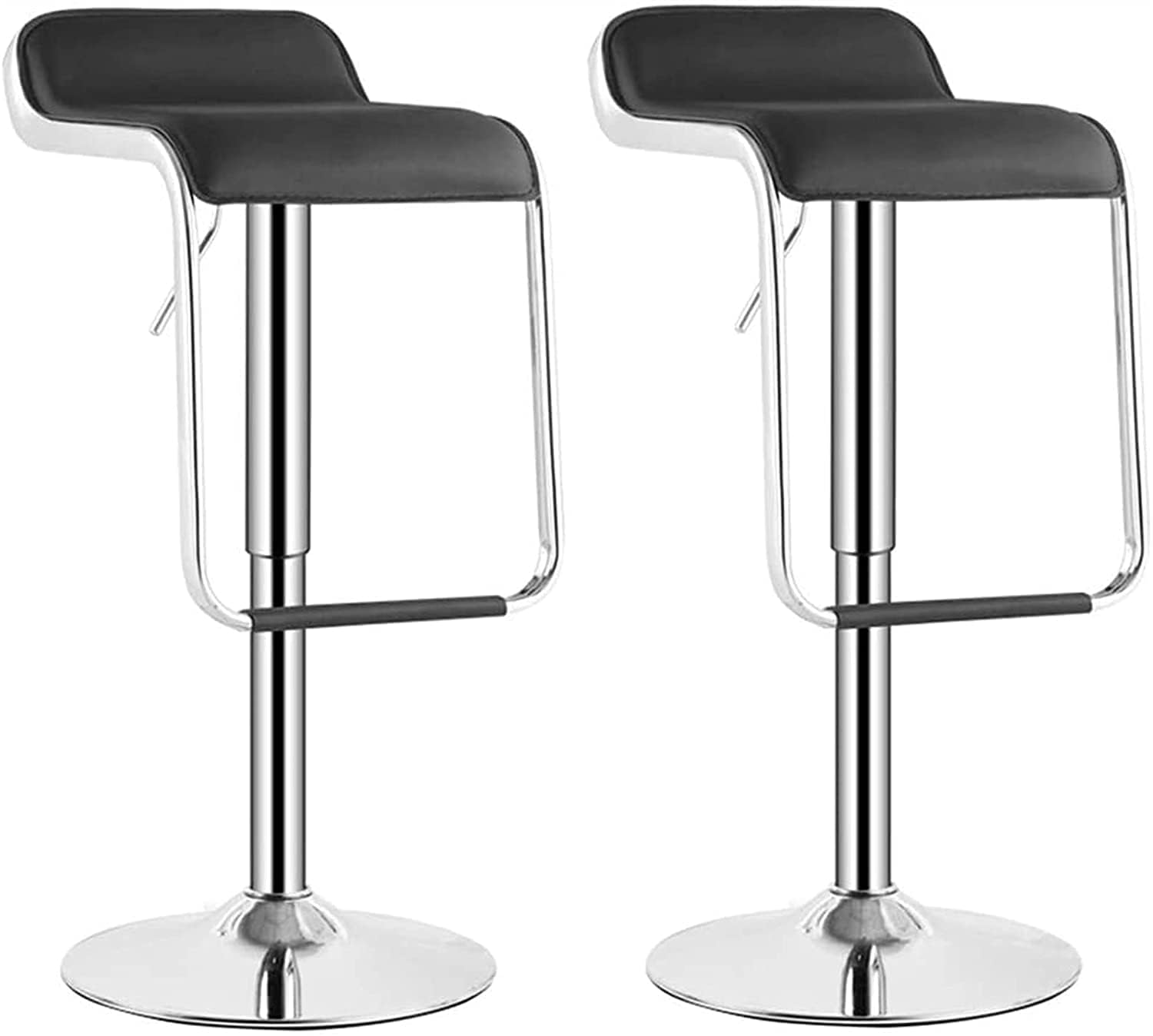 FURNITURE FIRST Imported Bar Stool (High Chair) for Kitchen, Home. 360 Rotation, Height Adjustable with Chrome Base Set of (Pack of) 2. Style Sierra NX