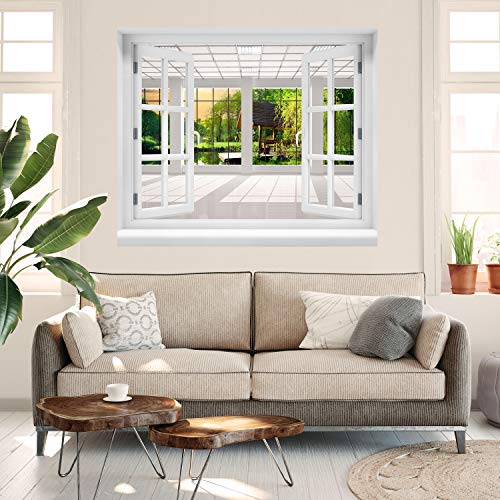 Wandmotiv24 Adesivo da Parete 3D Vista Finestra