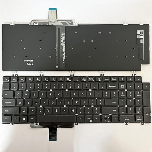 バックライト付きノートパソコンUSレイアウトキーボード交換用 Dell Latitude 5520 5530 5540 5521 5531 Precision 3560 3570 3580 3561 3571 3581 7670 7680 7770 778