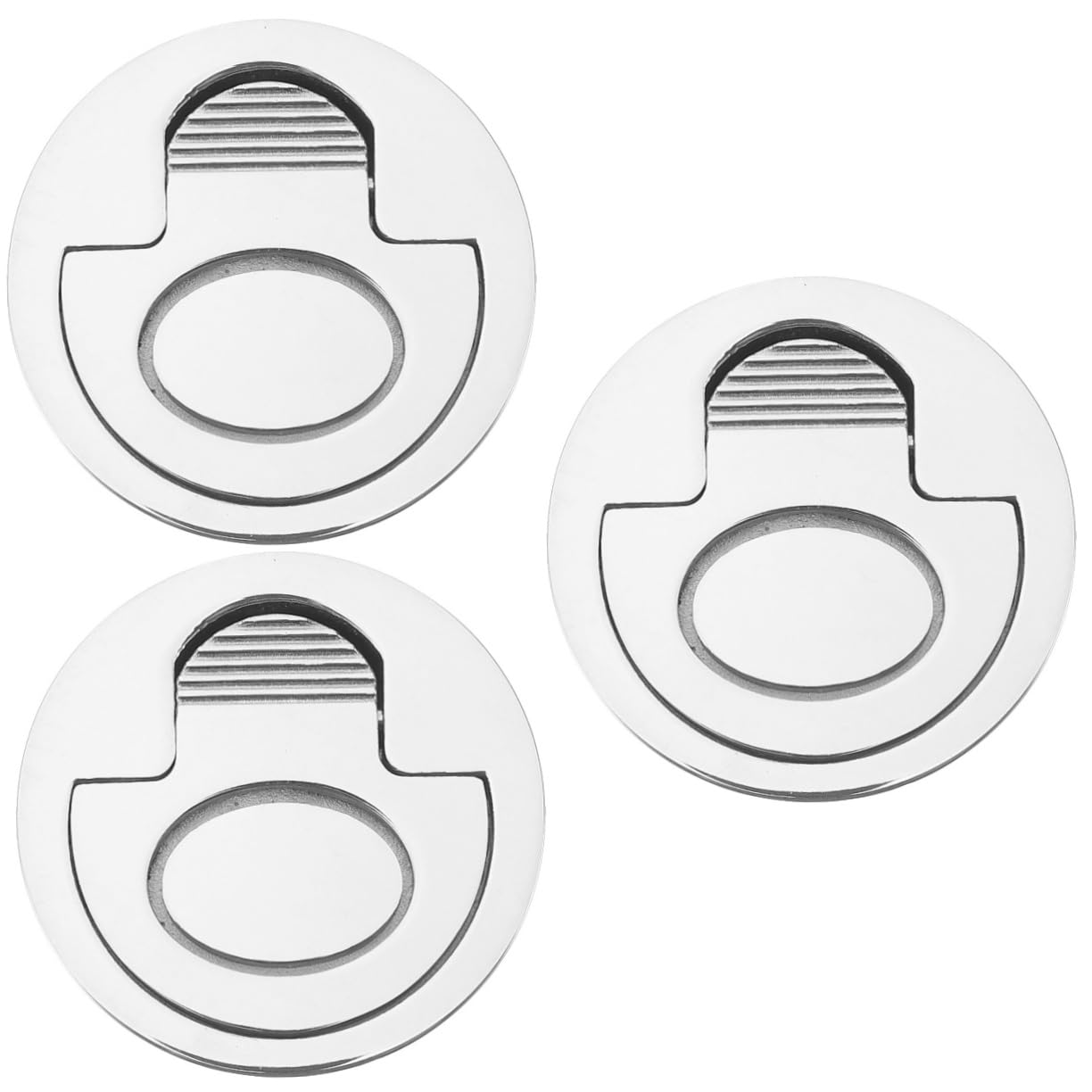 Happyyami Zuglasche Für Yacht-Hardware Verriegelung Für Marineboote Bodenverriegelungen Für Boote Luke Schließfach Lukenzug Spülzüge Für Marineboote Bodenziehgriff Rostfreier Stahl Silver