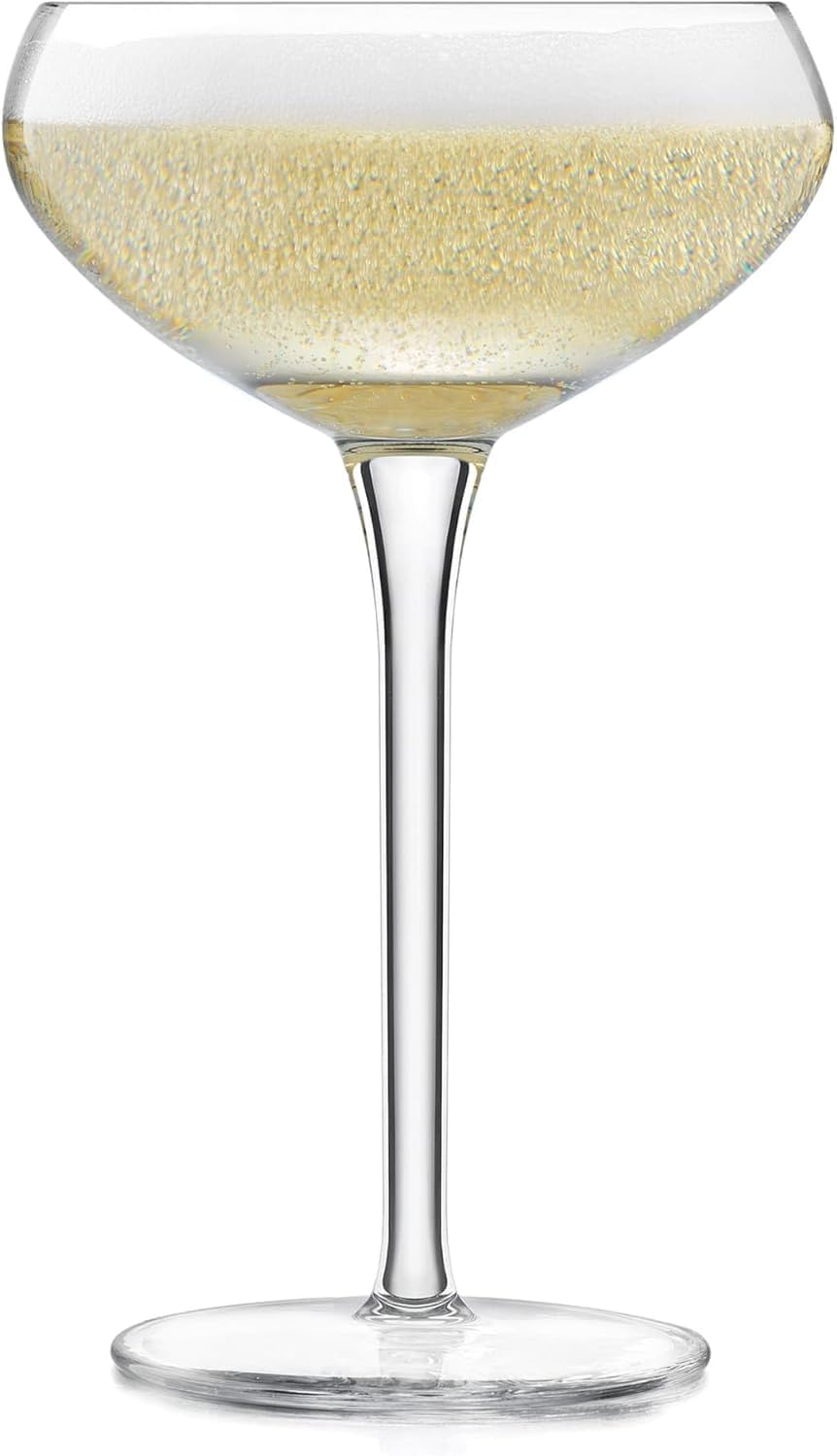 Libbey Signature Kentfield Coupe Cocktail Glasses Set of 4, Classic Tall Stemmed Glass Cup, Champagne Coupe Glasses Gift Set for Weddings, Birthdays - Image 8