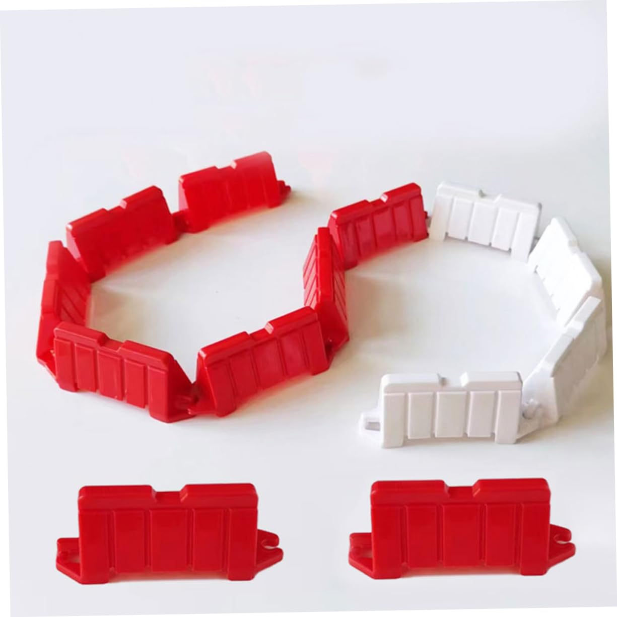 100 Pezzi Barricate Stradali Giocattolo Realistiche in Abs per Accessori Giochi di Corse Auto Radiocomandate Drift Pista Decorativa e Creativa