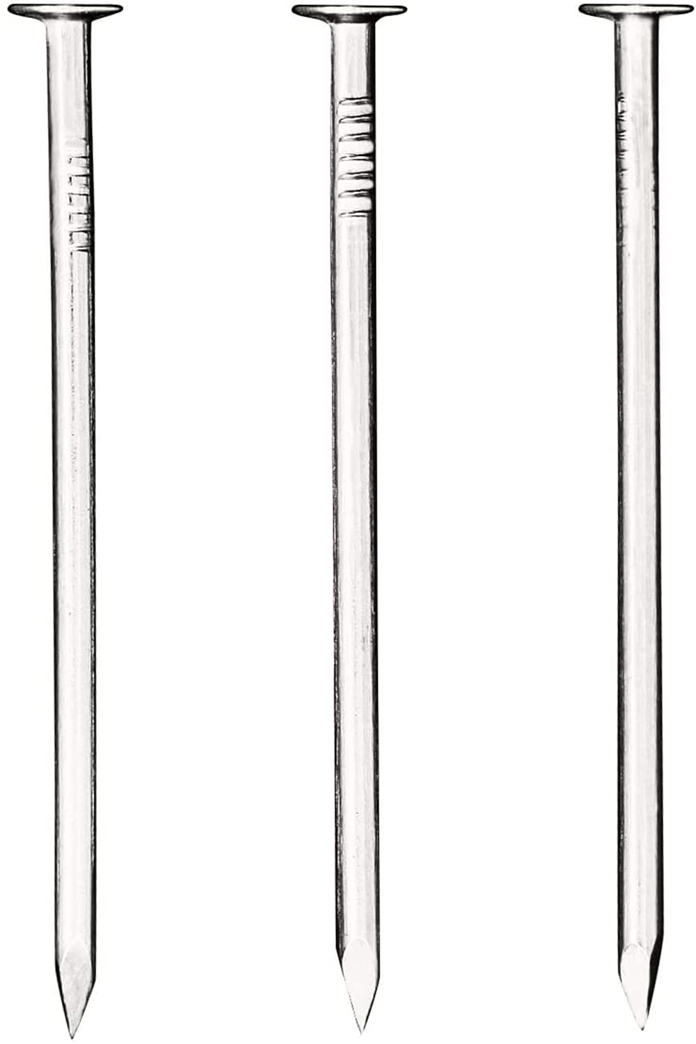 Hardware Nails, ELECDON 380Pcs Nickel Plated Hanging Nails, Wall Nails for Hanging Picture, Wood Nails, Long Nails, Wire Nails (1-1/2 In)