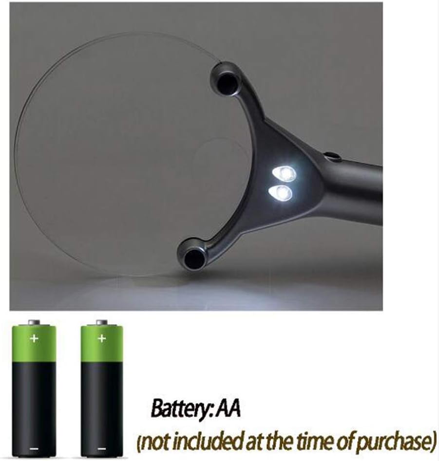 Magnifying Glasses Magnifying Glass with 2.5X & 6X Magnifying Lens and Light LED Magnifier - Rectangular Handheld Magnifier for Books, Jewellery Making, Coin Examining, Maps,Newspapers,Illuminated Mag