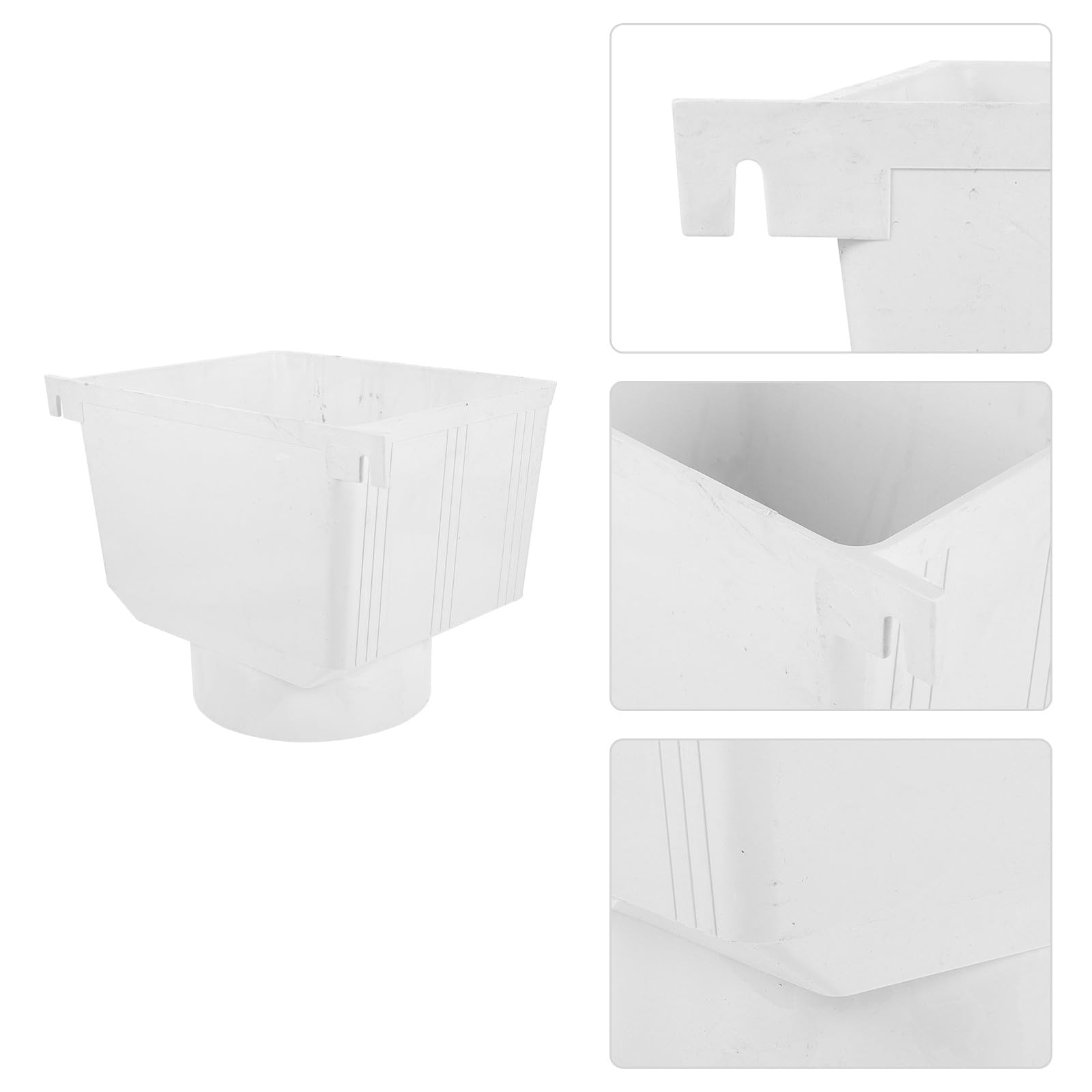 UPKOCH Desviador de Agua de Lluvia para Canaletas Pluviales de PVC Blanco, Resistente Presión y Fácil Instalación para Sistemas de Drenaje Domésticos y Fabriles