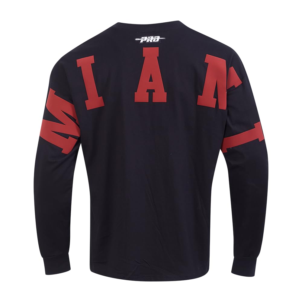 Pro Standard Mens NBA Miami Heat Wingspan Long Sleeve Tee Black L