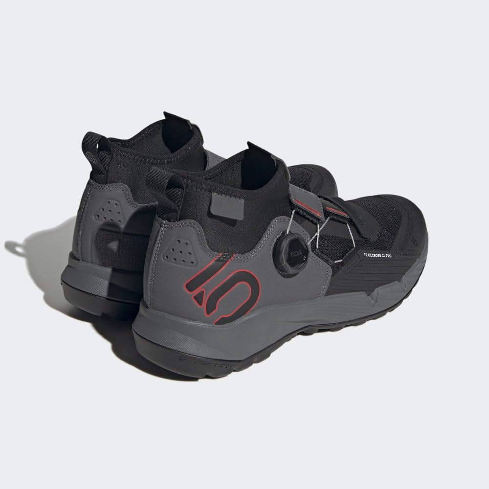 Adidas Five Ten Trailcross Pro Clip-in W - Tenis de Bicicleta de montaña para Hombre, Grey Five/Core Black/Red