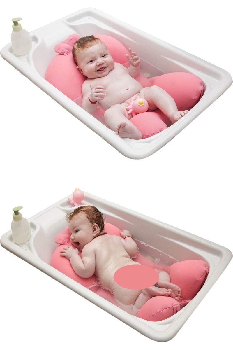 Cuscino Per Vasca Da Bagno Neonato - Galleggiante, Regolabile, Con 3 Cinture Di Sicurezza, Per Bambini 0