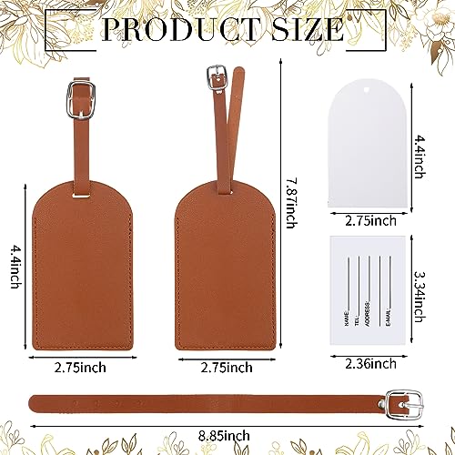 Amylove 48-Pack PU Leather Luggage Tags