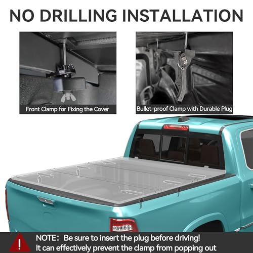 Autosaver88 MAAUT5MMHW Frp Hard Tri-Fold Truck Bed Tonneau Cover Compatible thumb #2