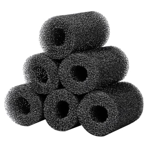 AQUANEAT 6-Pack Pre-Filter Sponge for Aquarium Shrimp Fry Fish Tank Filter 0.8” Intake, Replacement Foam Cover Cover