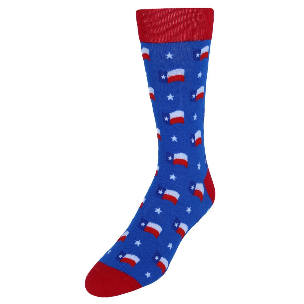 CTM Men's Texas State Flag Novelty Dress Socks (1 Pair), Multiple