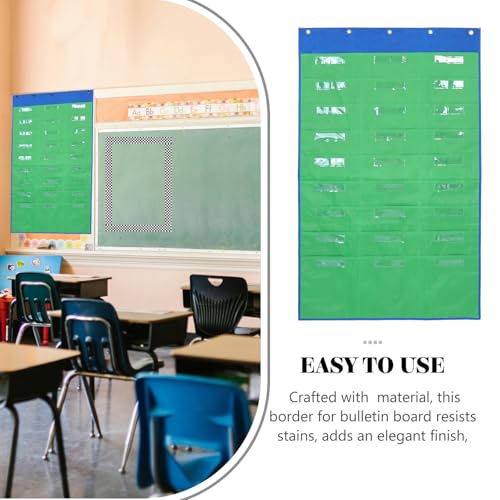 Porte-documents mural vert 27 pochettes pour devoirs et livres - 3