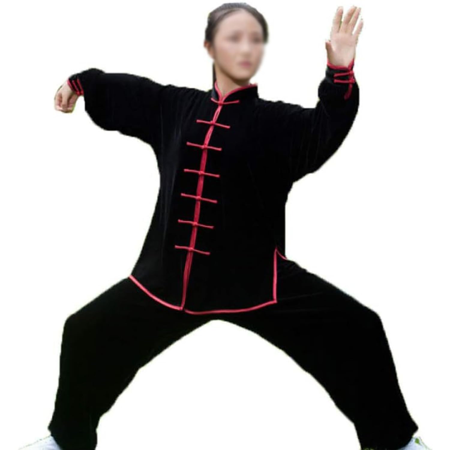 IQOAIJ Uniforme de Tai Chi para mujer, trajes tradicionales chinos de Tai Chi, ropa de artes marciales, ropa de Kung para ejercicios matutinos de manga larga