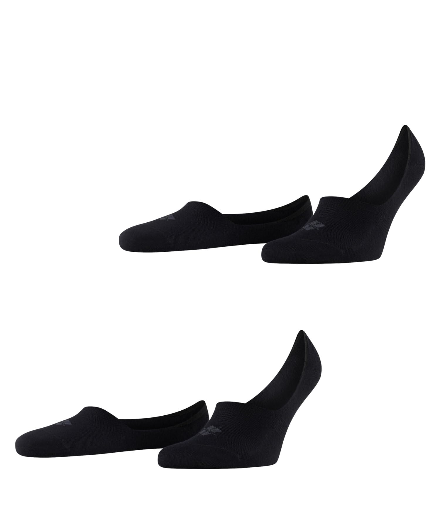 Burlington Men's Everyday Multipack M In Cotton No-Show Plain 2 Pairs Liner Socks, Black 3000, 8.5-9.5