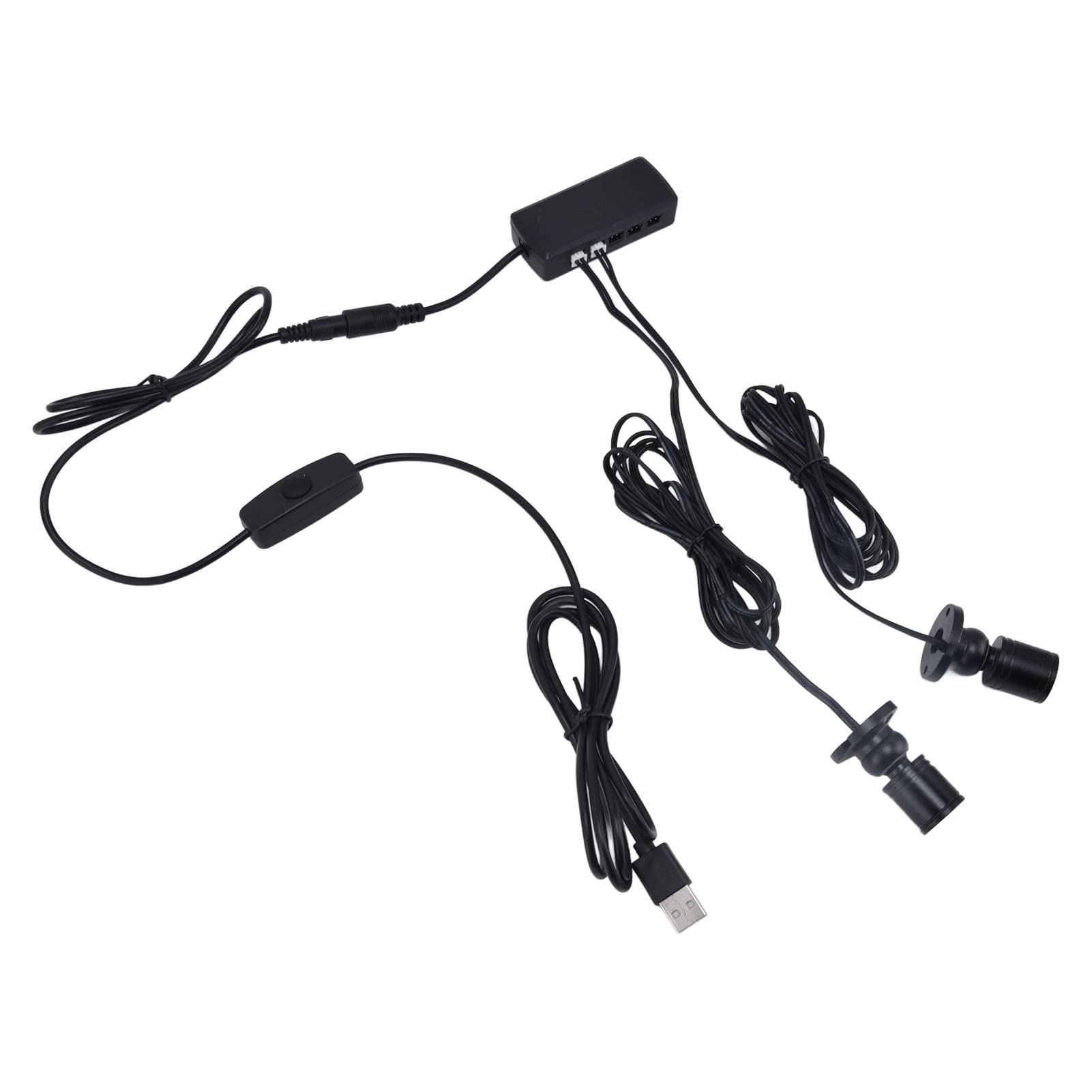 Lámpara LED redonda pequeña, regulable, alimentada por USB, para armarios y salas de exposiciones. (Del uno al nueve)