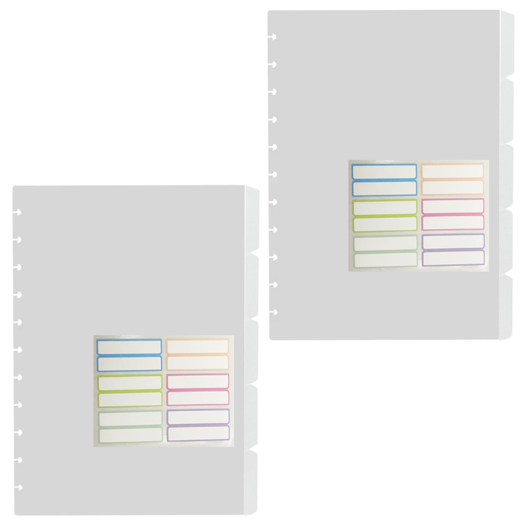 ITSYHPRO A4 Notebook Planner Discbound Index Dividers (2 Sets) with Mushroom Hole for Discbound Planner Journal Dairy Book(Size A4,Transpasent Color)