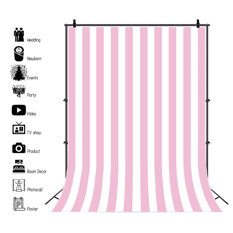Black & White Vertical Stripes Backdrop 3x5ft - Photography Background For Weddings, Parties & Events