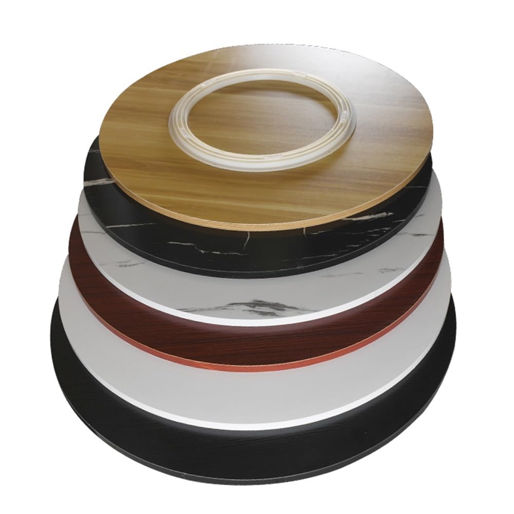60cm 70cm 80cm 90cm Bandeja De Servicio De Mesa Lazy Susan Bandeja De Giratoria Redonda Plato De Servicio Fácil De Limpiar(White marble,50cm/20")