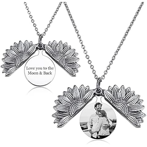 INBLUE Collar de Girasol Personalizado Cover