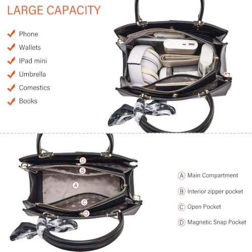 Image of FOXLOVER Medium Tote Bag for Women Designer Vintage Satchel Handbags Top-handle Purses