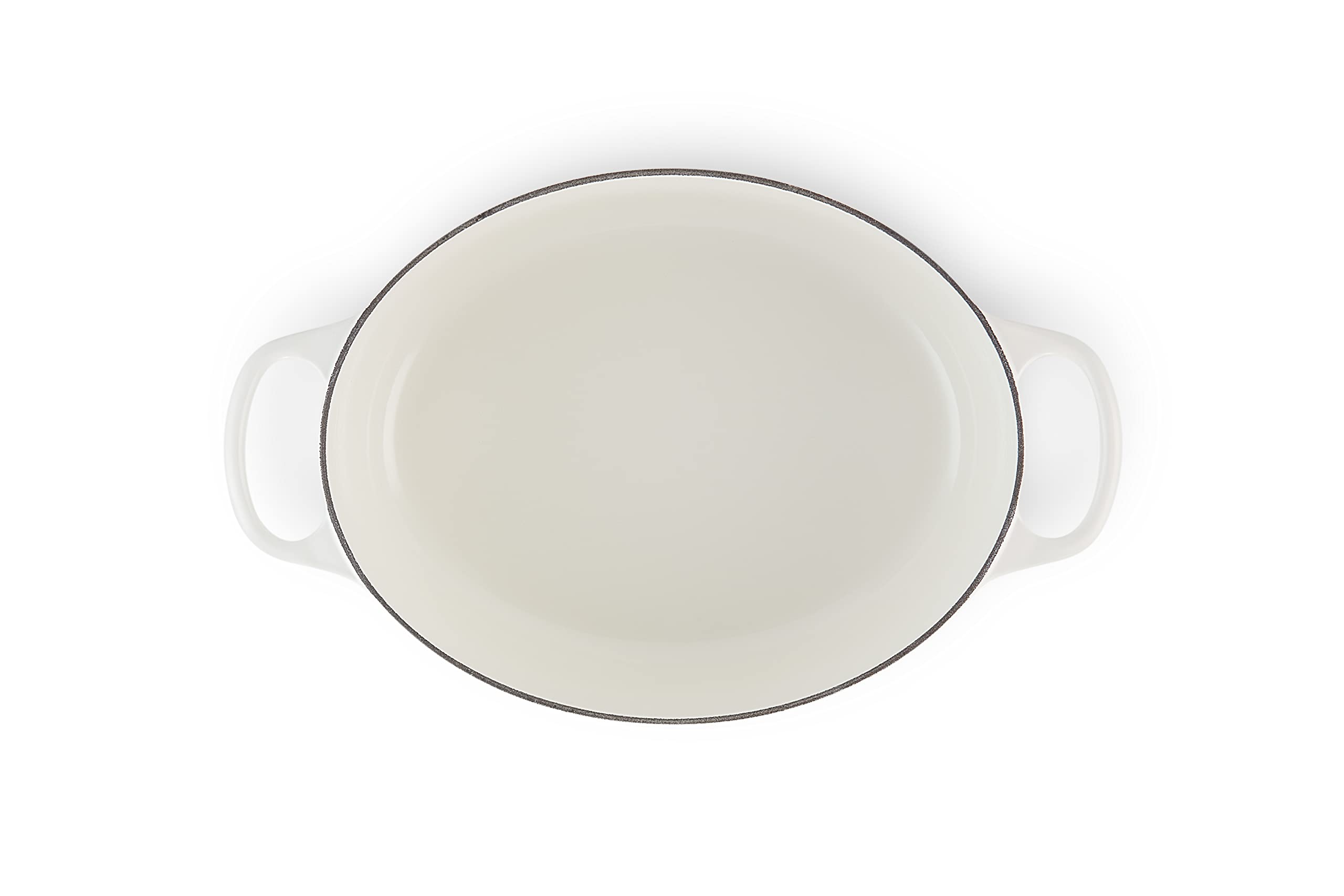 Le Creuset 21178291302430 Cocotte ovale en fonte 5 Quart blanc LS2502-2916SS