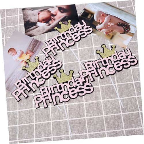 TEHAUX 6 Peças Palhetas Para Cupcake De Aniversário Toppers Para Decoração De Bolo De Aniversário To