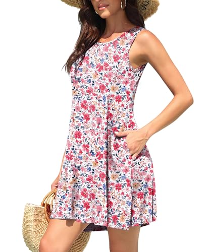 Image of WEACZZY Women Summer Casual Swing T Shirt Dresses Beach Cover up Loose Dress