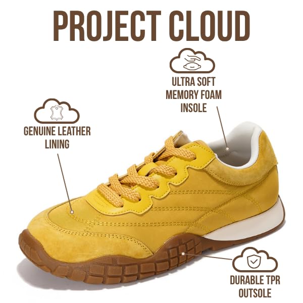 Project Cloud Sneakers for Women - Lightweight with Memory Foam Insole Womens Sneakers - Walking Shoes Women Footwear - Womens Shoes (Donna Hitop)2