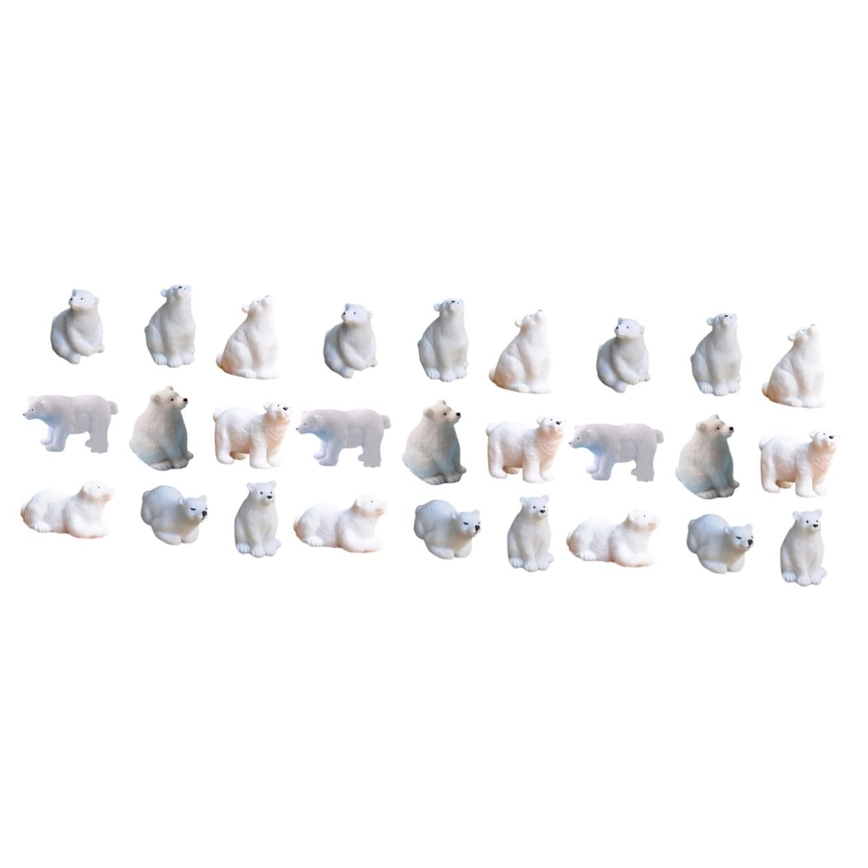 YARNOW 27pezzi Miniature Decorazioni Orso Polare Per Ornamentazione Casa e Giardinaggio Accessori Per Decorazione Interna Ed Esterna Per Scene Festive