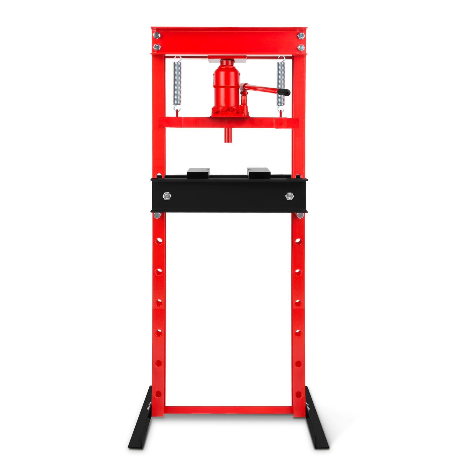 EBERTH Pressa idraulica da officina 12T, regolabile a 8 posizioni, altezza massima di lavoro 750 mm, larghezza di lavoro 430 mm, altezza totale 1335 mm, 2 ganasce di supporto, cilindro idraulico