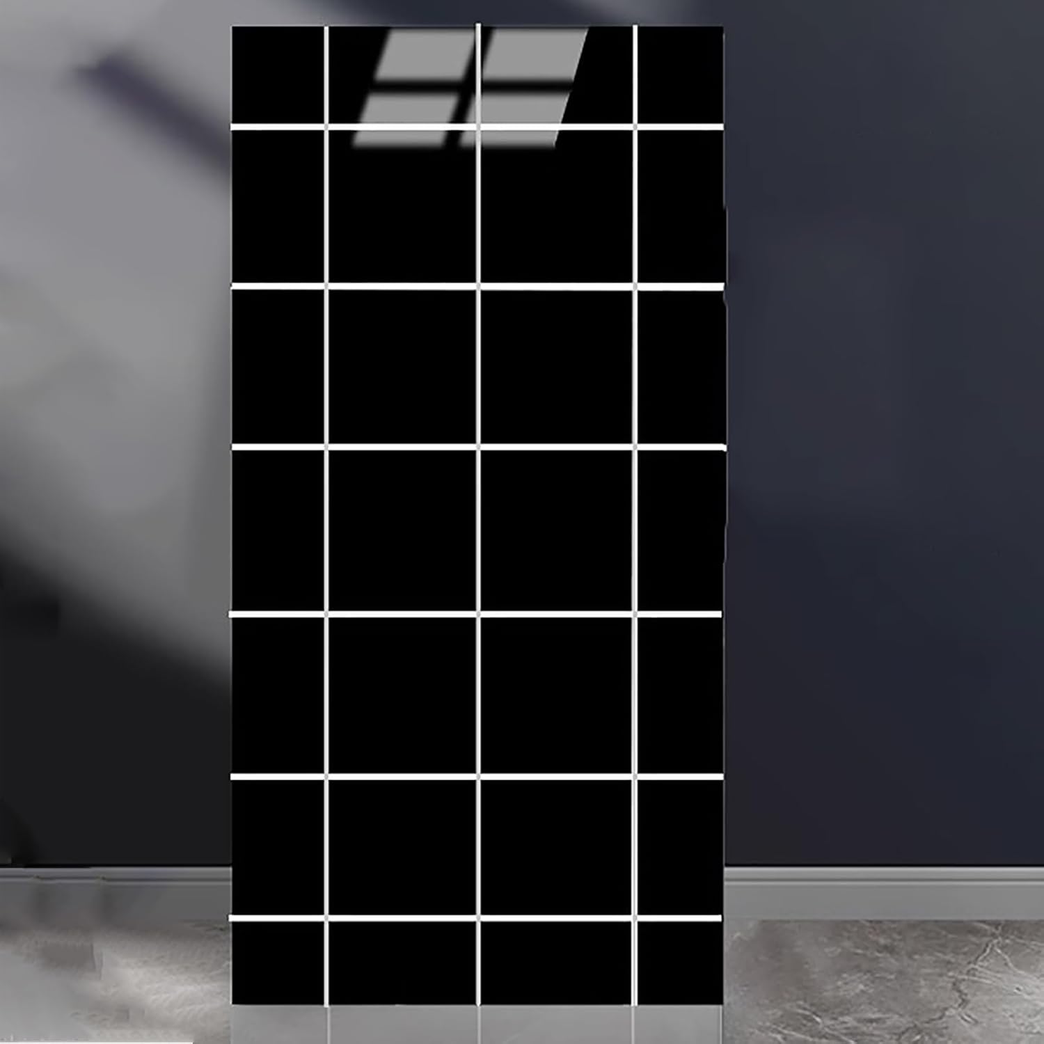 Bathroom Drop Ceiling Tiles Black, Decorative Wall Panels for Interior Wall Decor, Glue up Ceiling Panels for Basement/Apartments/Kitchen/Dorm(B,90 Pack)