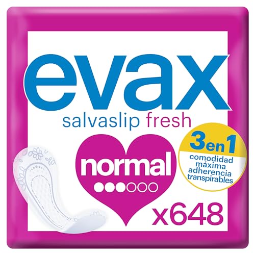 Evax Salvaslip Normal, 648 Unidades, Siéntete Fresca y Limpia Durante Todo el Día - Formato Ahorro