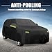 uxcell Waterproof Car Cover for Dodge Durango 2011-2023 Outdoor Full Car Cover All Weather Protection Rain Sun Protection with Zipper Black