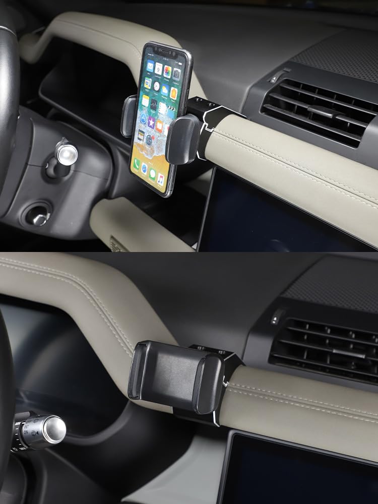 PIUGILH Supporto per cellulare auto adatto per Land Rover Defender 2020-2023, supporto per telefono auto, girevole per smartphone da 4 a 7 pollici, per accessori Defender (A)