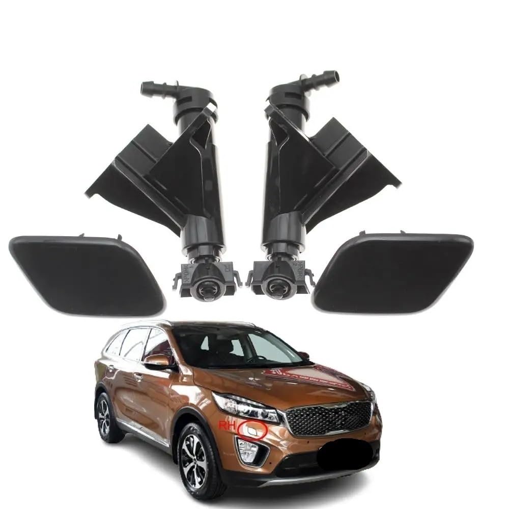 Compatibile con KIA Sorento UM 2015-2018 Ugello lavafari Anteriore, Tappo Pompa Spray per la Pulizia dei fari 98671C5000 98672C500 (Destro)