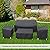 STARTWO Outdoor Furniture Cover Waterproof, Patio Furniture Covers 4 Piece Set, Heavy Duty 500D Patio Furniture Set Cover for Chairs, Couch, Table Coffee, Black