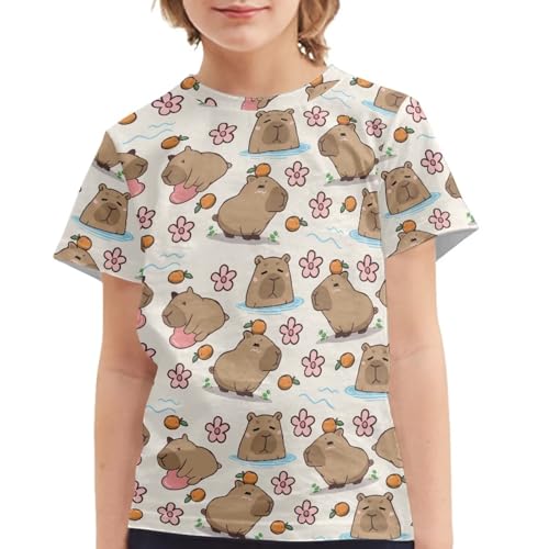 Image of Kids Graphic T-Shirt Boys Girls Novelty Tees Top Short Sleeve Shirts Summer Blouses 3-16