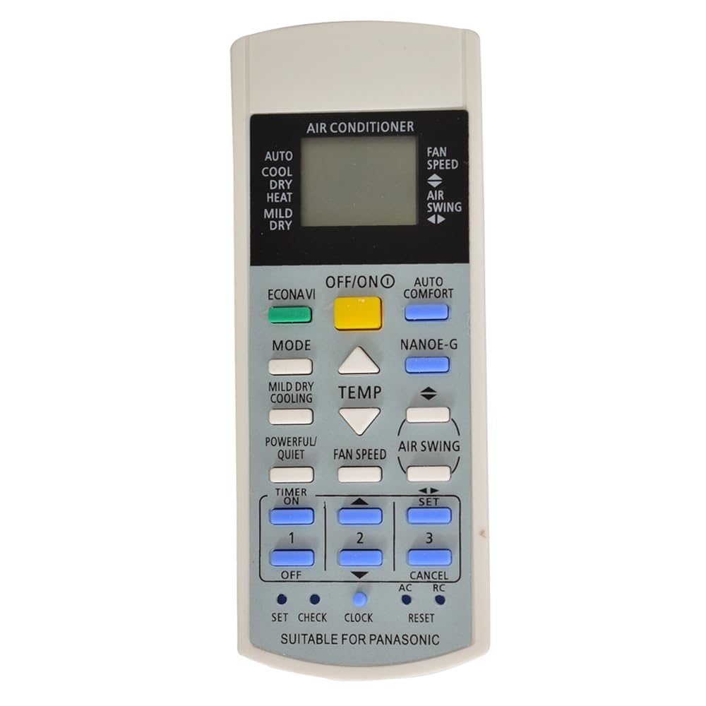 RESORB RE 29B AC Remote Control Compatible for Panasonic Split Inverter AC Temperature Controller A75C3300, A75c3208 A75c3706 A75c3708 (Old Remote Exactly Same Remote Will Only Work)