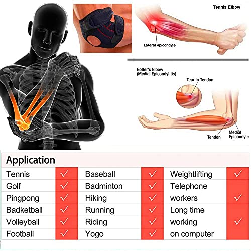 FHK Sportieve elleboogbandage, veerbelaste ellebooghouder, sportondersteuning, voor fitness, ellebogen, schokbestendig… - Image 8