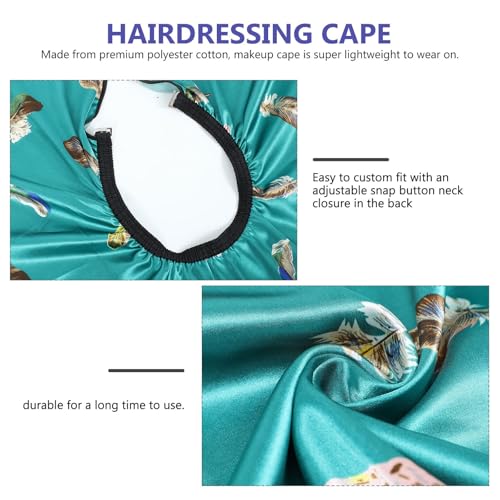 Capa de Barbero para Corte de Cabello para Adultos Verde con Cierre de Broche para Hombres y Mujeres - Ropa Profesional para Peluquería miniatura 7
