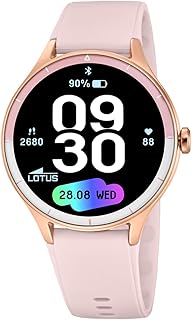 LOTUS Smart Watch for Men Women Unisex Silicone Pink  IP65 Waterproof  AI Voice, Music Control, Step