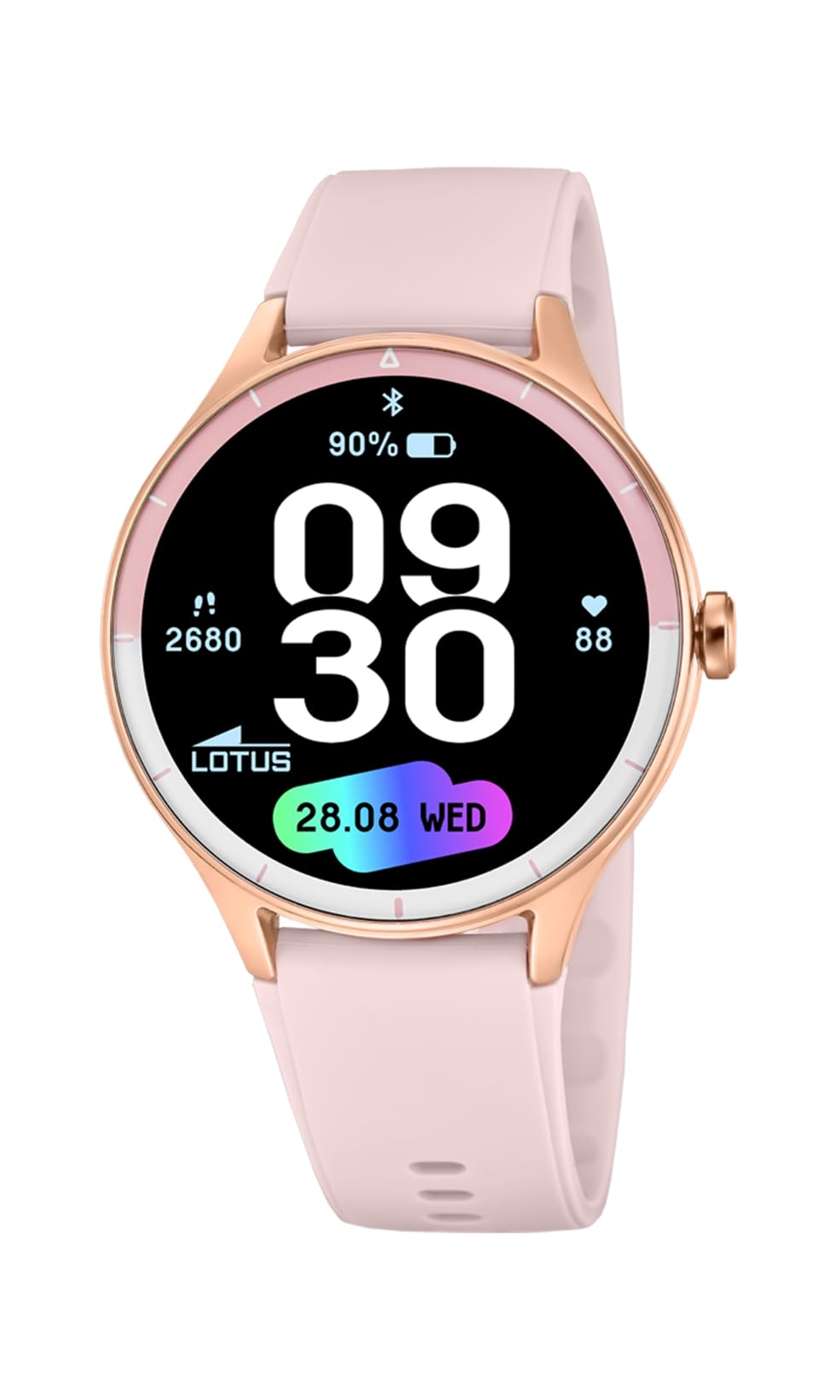 LOTUS LOTUS Smartwatch Men Women – Unisex Smartwatch Rubber Pink – IP65 Waterproof – AI Voice, Music Control, Step and Calorie Count, Phone, Sports, Sleep Monitor 50201/1