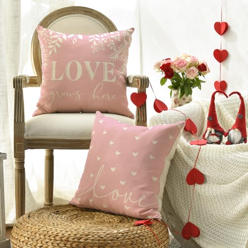 Déco canapé romantique avec housse de coussin Saint-Valentin - 4