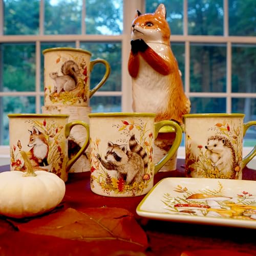 Juego de 4 Mugs de Cerámica Woodland Critters 18 oz miniatura 6